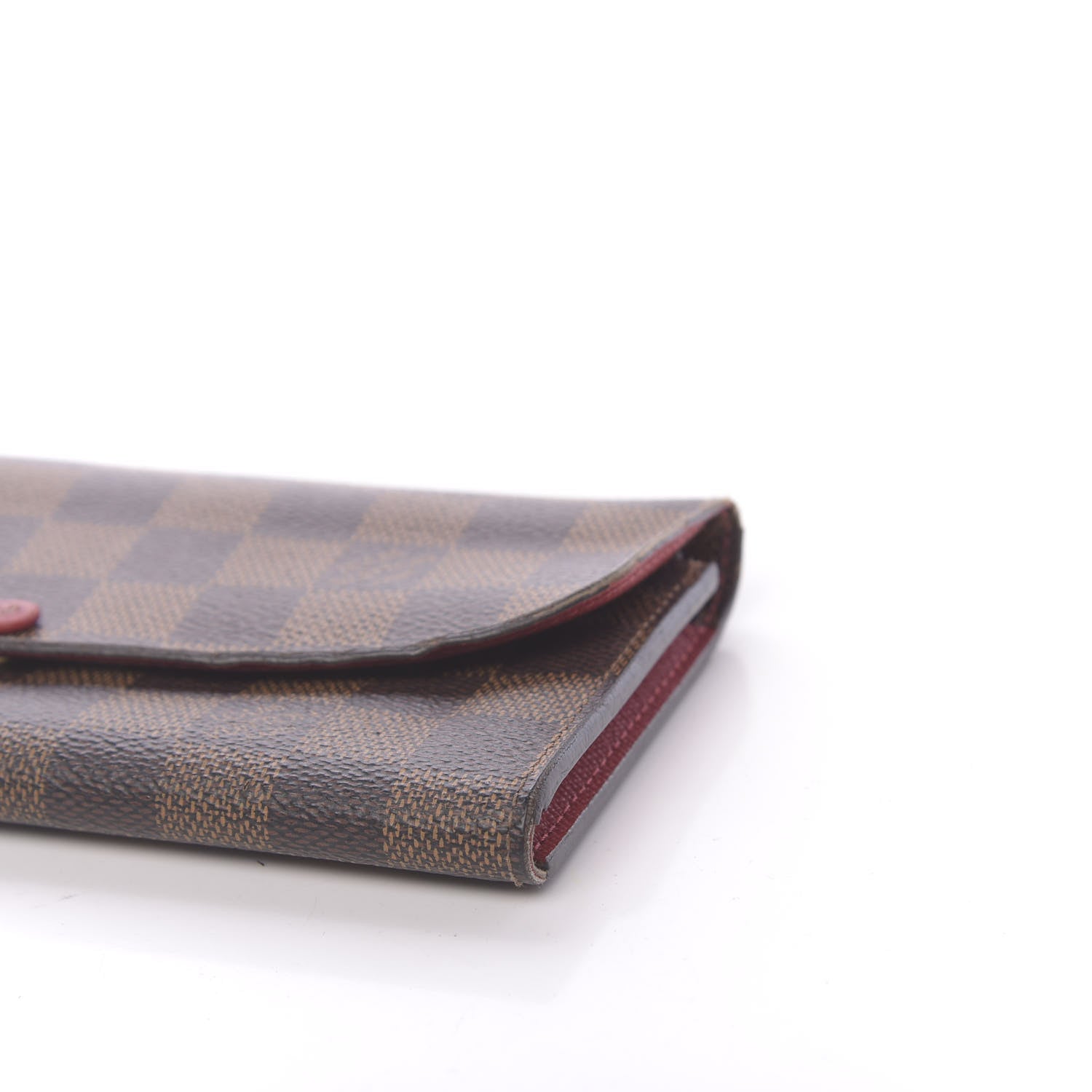 Louis Vuitton Damier Ebene Emilie Wallet Red 8 of 11