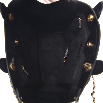 Chanel Caviar Small Studded Deauville Tote Black 6 of 11
