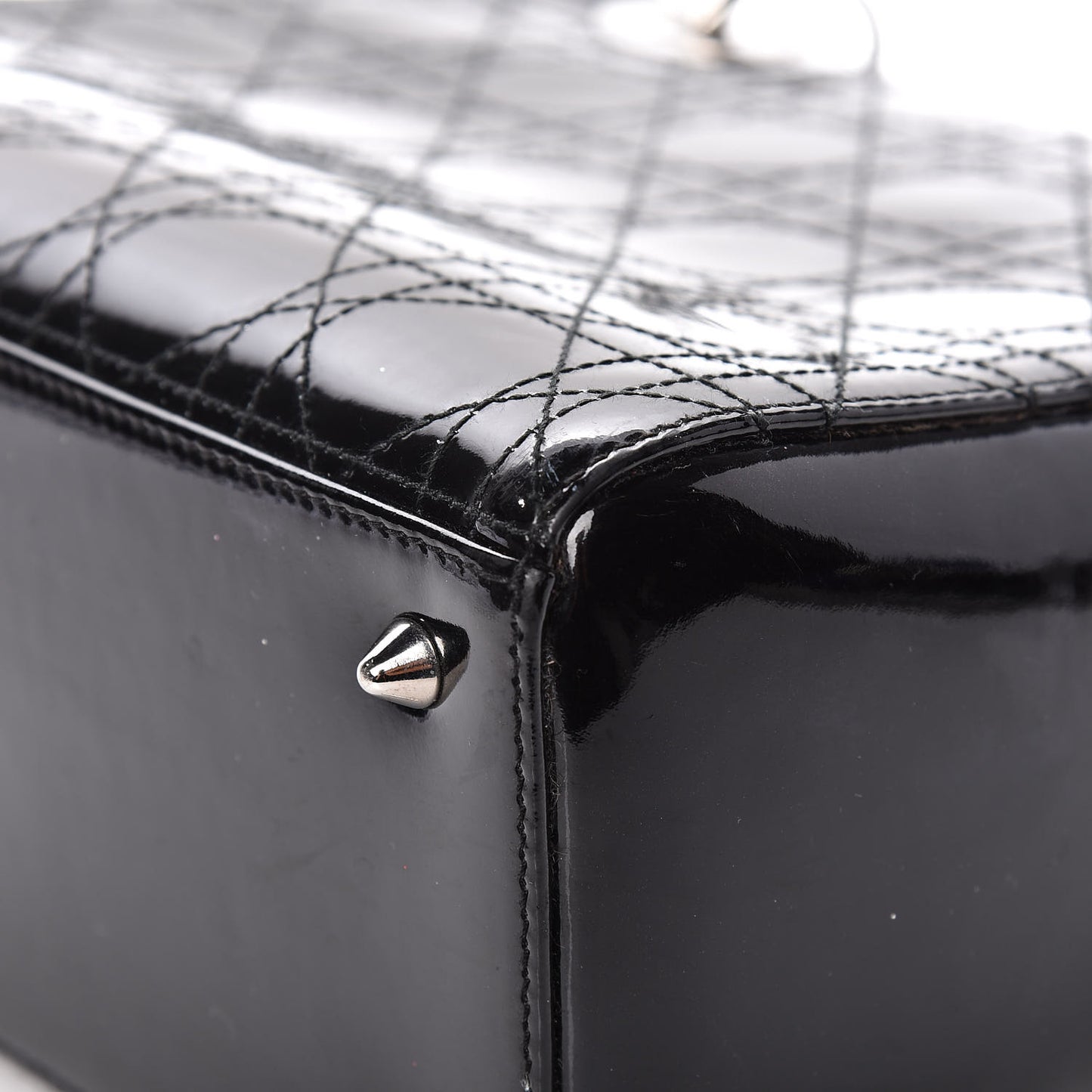 Patent Cannage Medium Lady Dior Black