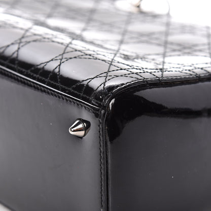 Christian Dior Patent Cannage Medium Lady Dior Black 13 of 20