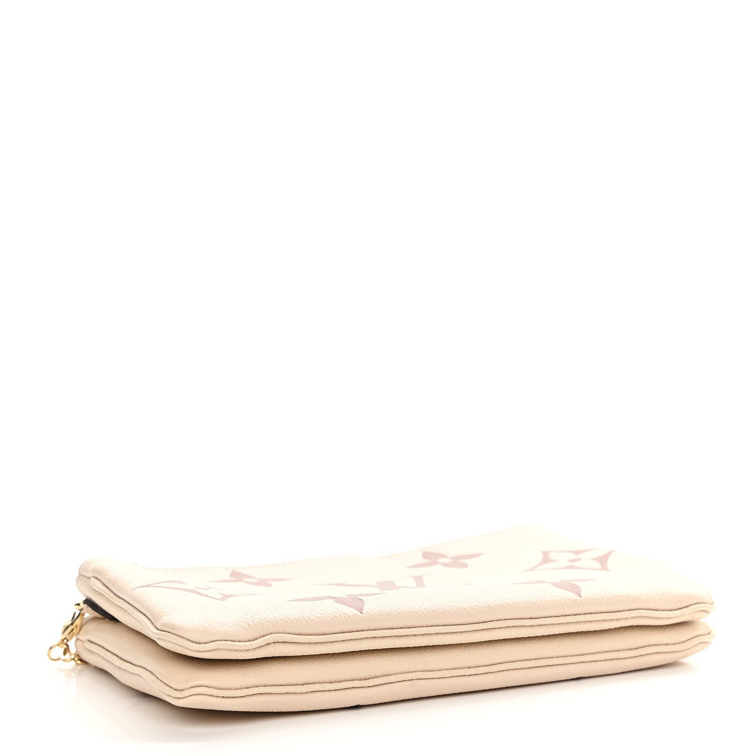 Louis Vuitton Empreinte Monogram Giant Double Zip Pochette Creme Bois De Rose 4 of 12