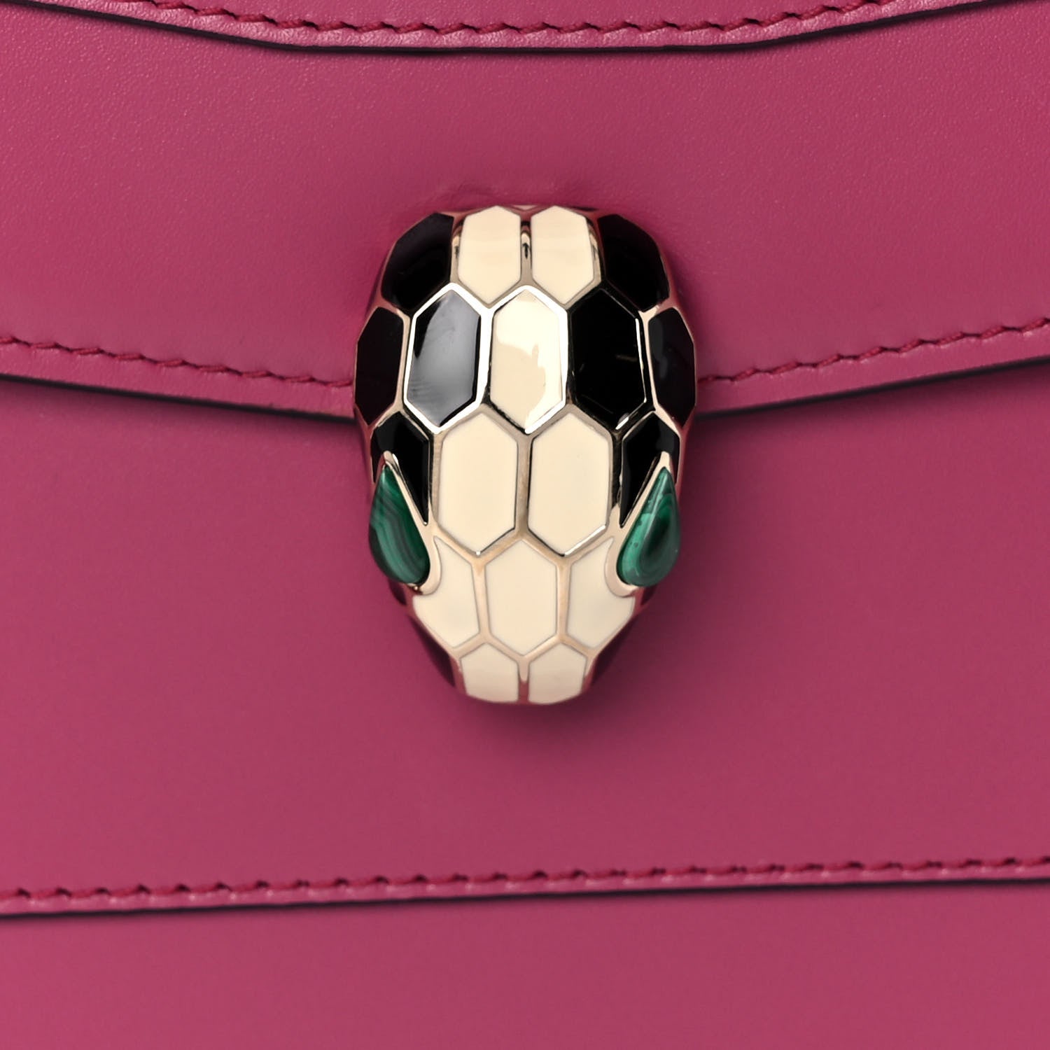 Bulgari Calfskin Serpenti Forever Shoulder Bag Pink 9 of 13