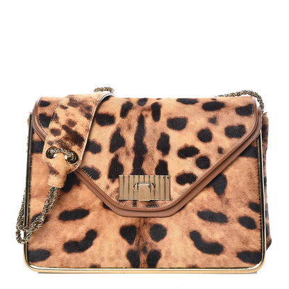 Chloe Calf Hair Leopard Print Medium Sally Flap Bag 1 of 14