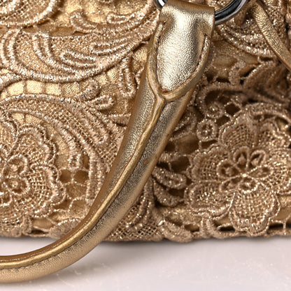 Prada Lace Pizzo S Bowler Oro Lurex 11 of 11