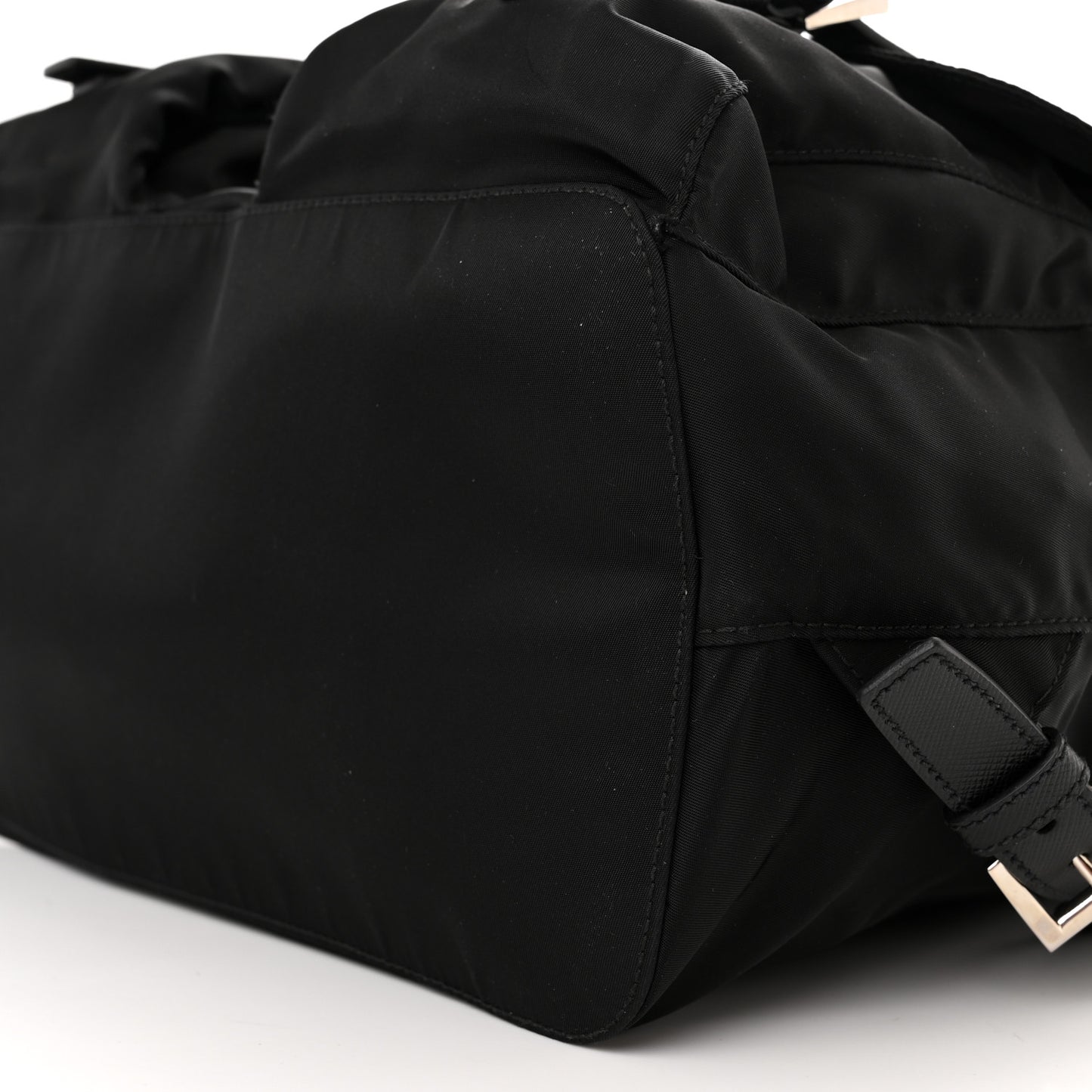 Tessuto Nylon Saffiano Medium Backpack Black