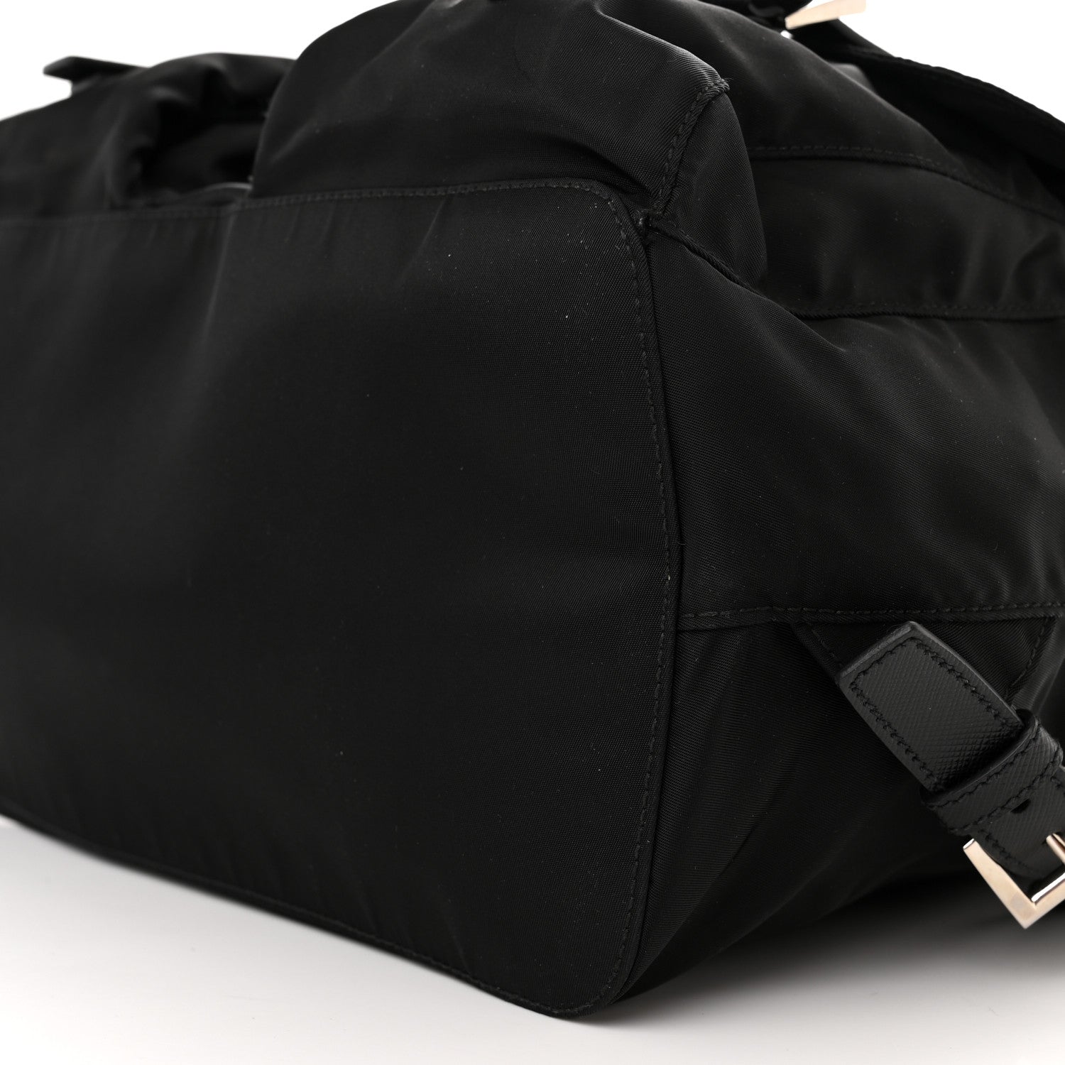 Prada Tessuto Nylon Saffiano Medium Backpack Black 9 of 9