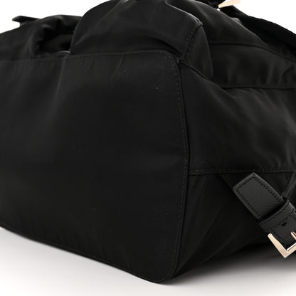 Prada Tessuto Nylon Saffiano Medium Backpack Black 9 of 9