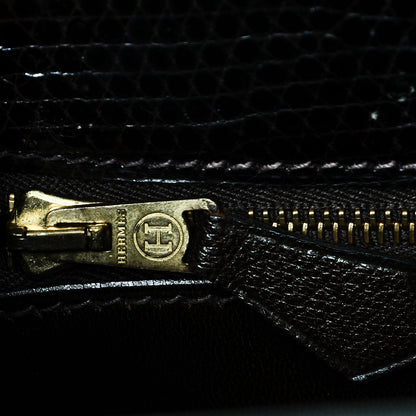 Hermes Shiny Lizard Kelly 28 Havane 19 of 20