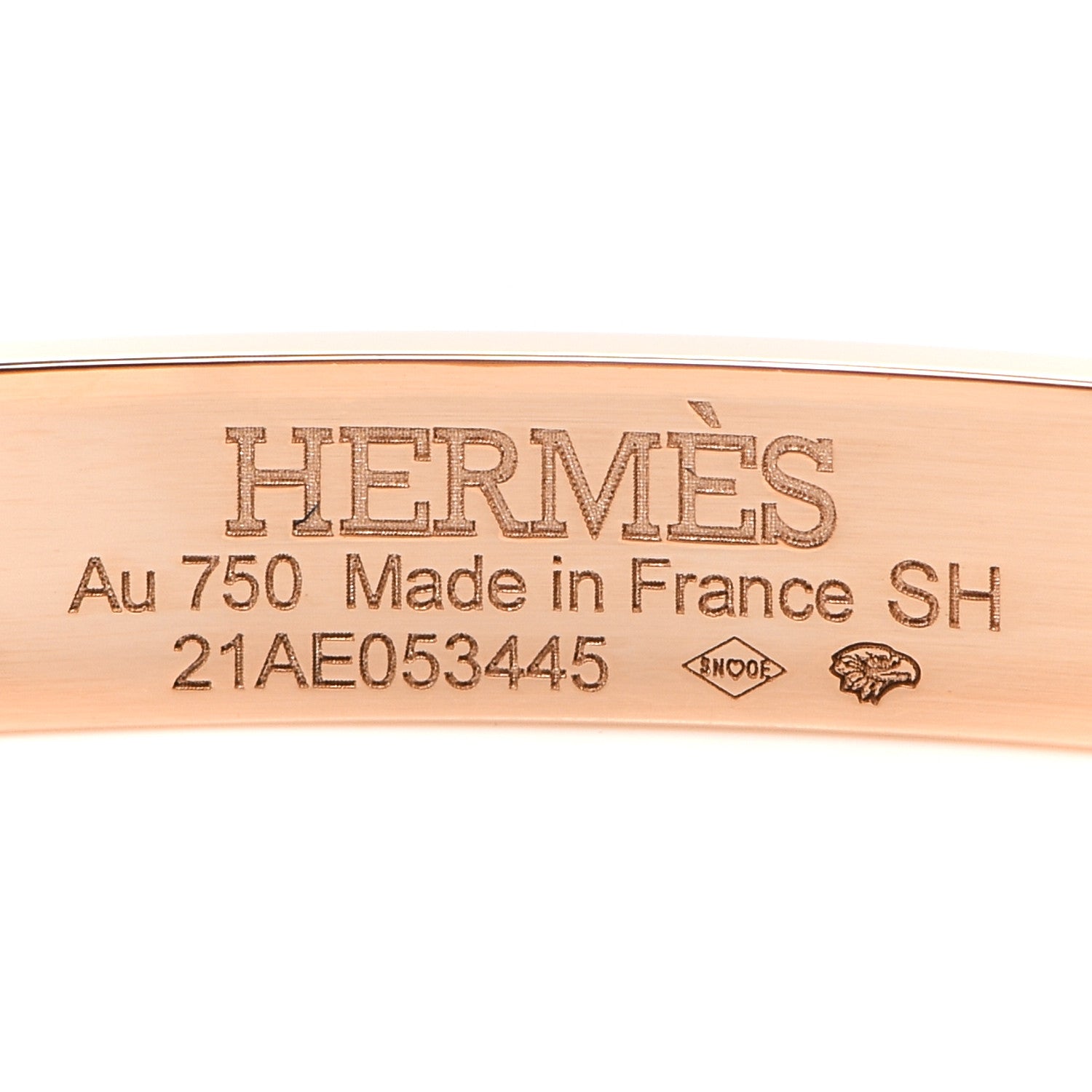 Hermes 18K Rose Gold Diamond PM Kelly Pave Bracelet SH 4 of 5