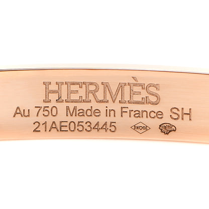 Hermes 18K Rose Gold Diamond PM Kelly Pave Bracelet SH 4 of 5