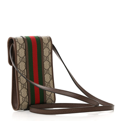 Gucci GG Supreme Monogram Web Mini Ophidia Crossbody Bag Beige New Acero 3 of 20