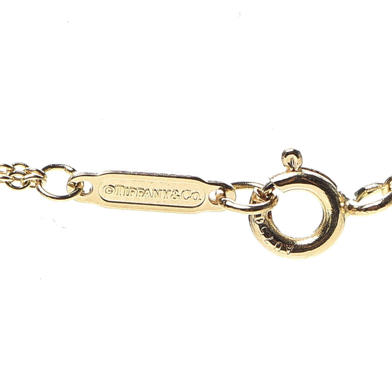Tiffany 18K Yellow Gold Infinity Double Chain Pendant Necklace 5 of 5
