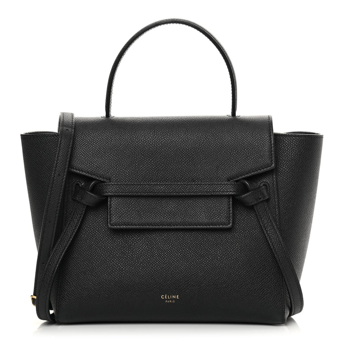 Grained Calfskin Nano Belt Bag Black