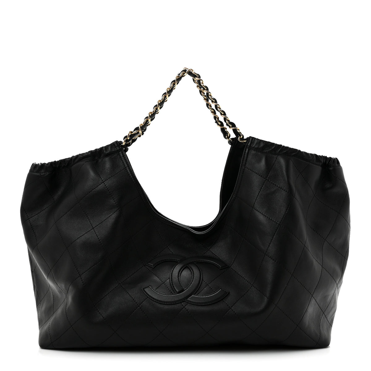 Chanel Lambskin Quilted Neo Cabas Shopping Tote Black 1 of 11