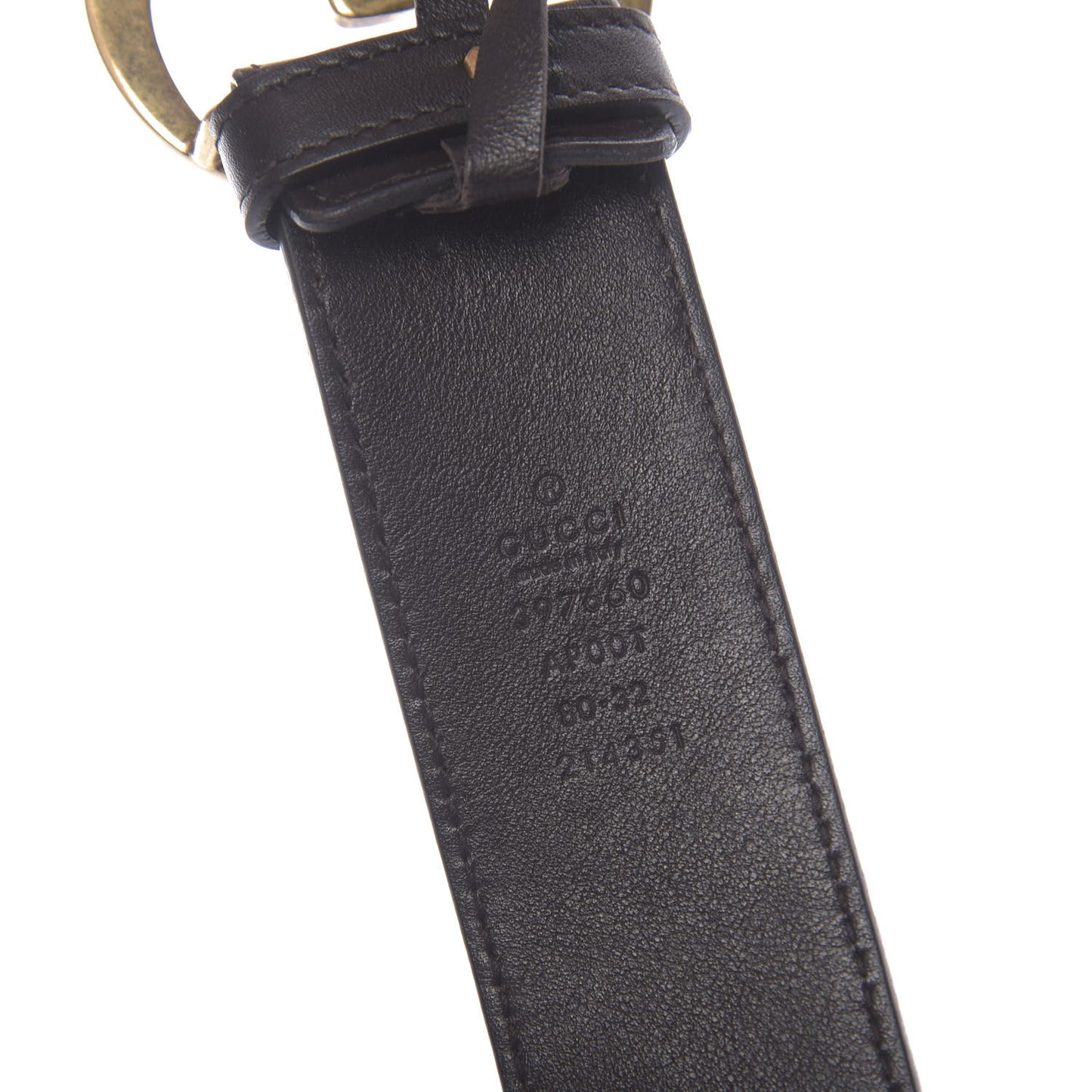 Moon Calfskin Double G 40mm Belt 80 32 Dark Cocoa