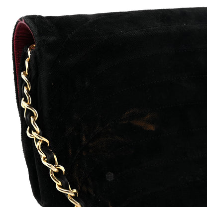 Chanel Velvet Horizontal Quilted Small Single Flap Black 11 of 17