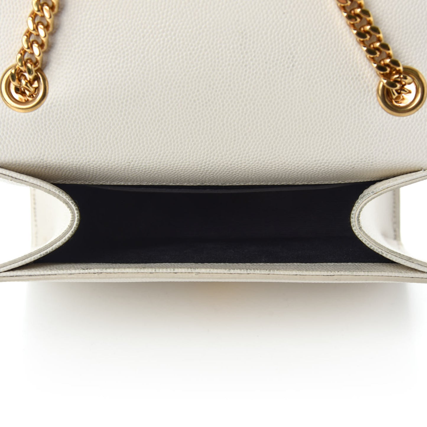 Grain De Poudre Small Monogram Kate Satchel Blanc Vintage