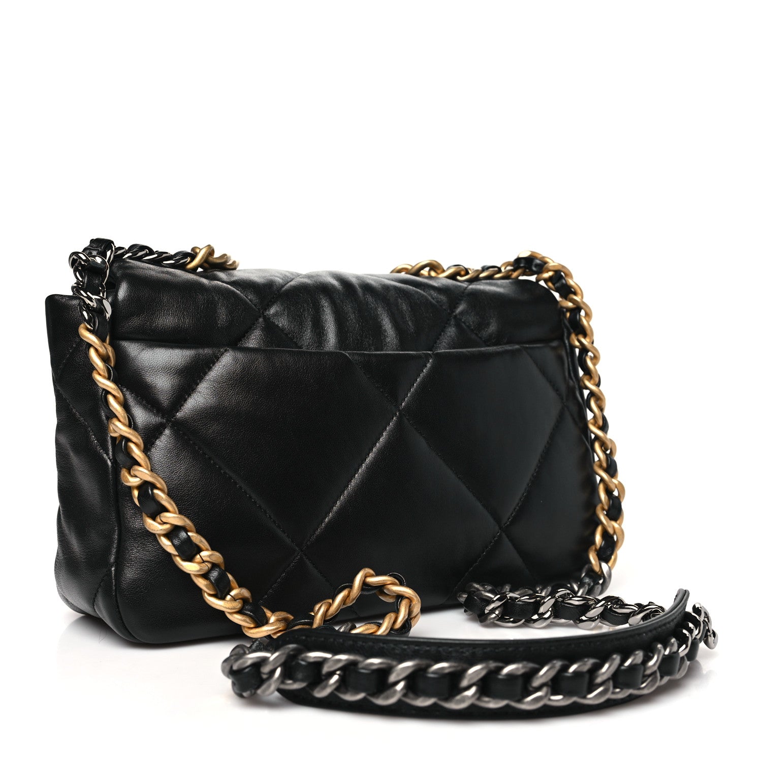 Chanel Lambskin Quilted Medium Chanel 19 Flap Black 3 of 10