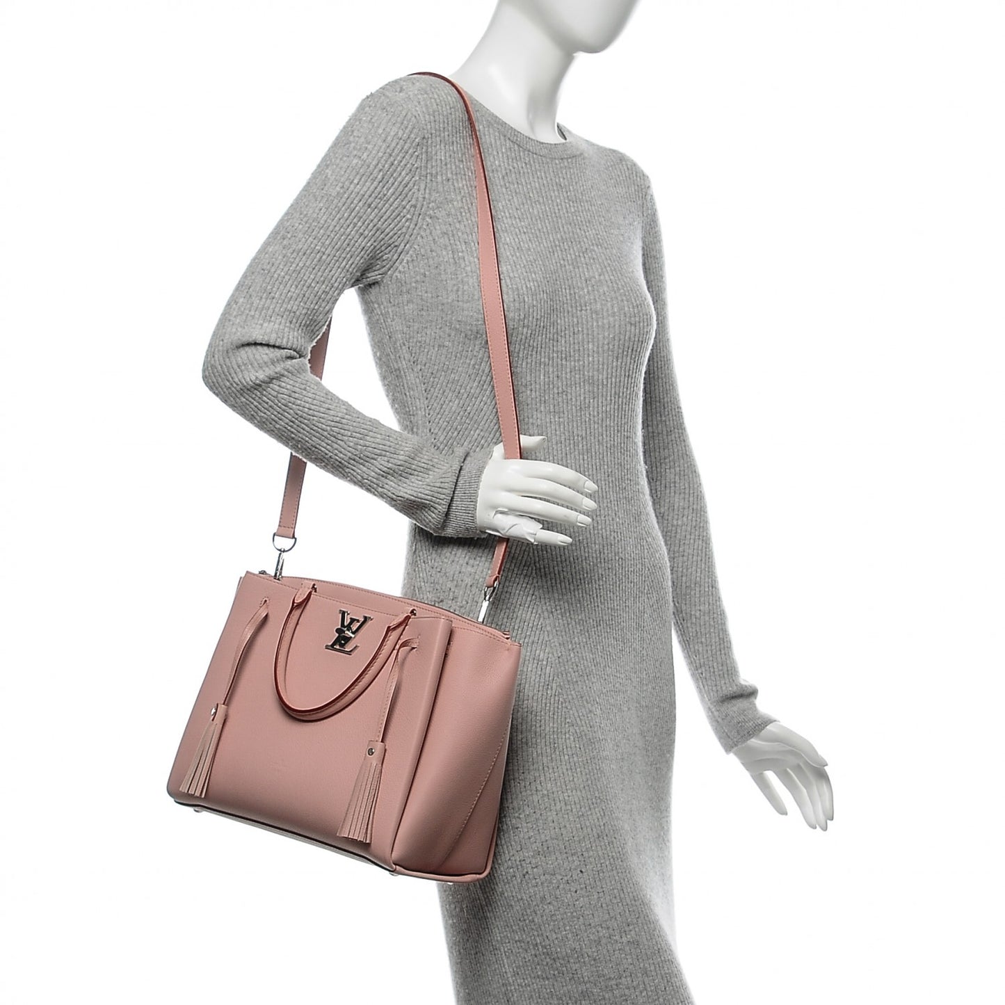 Calfskin Lockmeto Rose Poudre