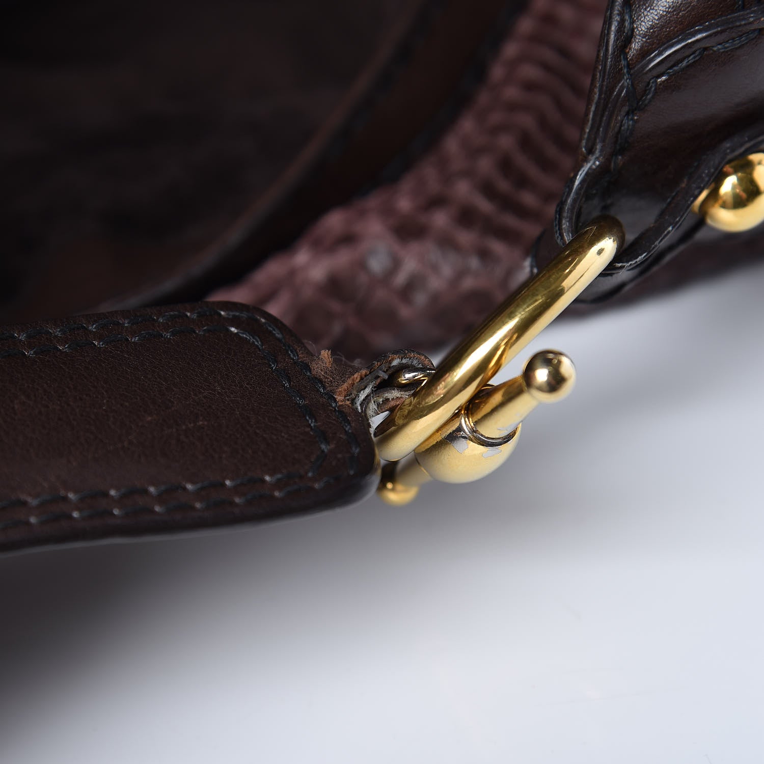 Gucci Python Large Jockey Hobo Brown 8 of 13