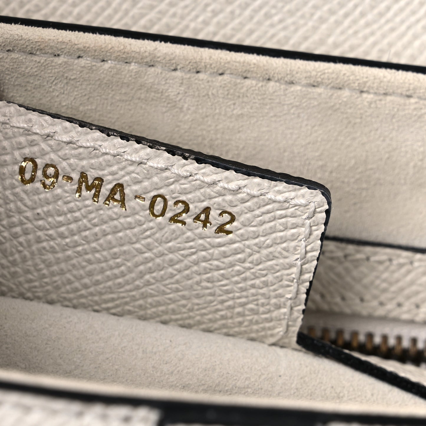 Grained Calfskin Saddle Bag White