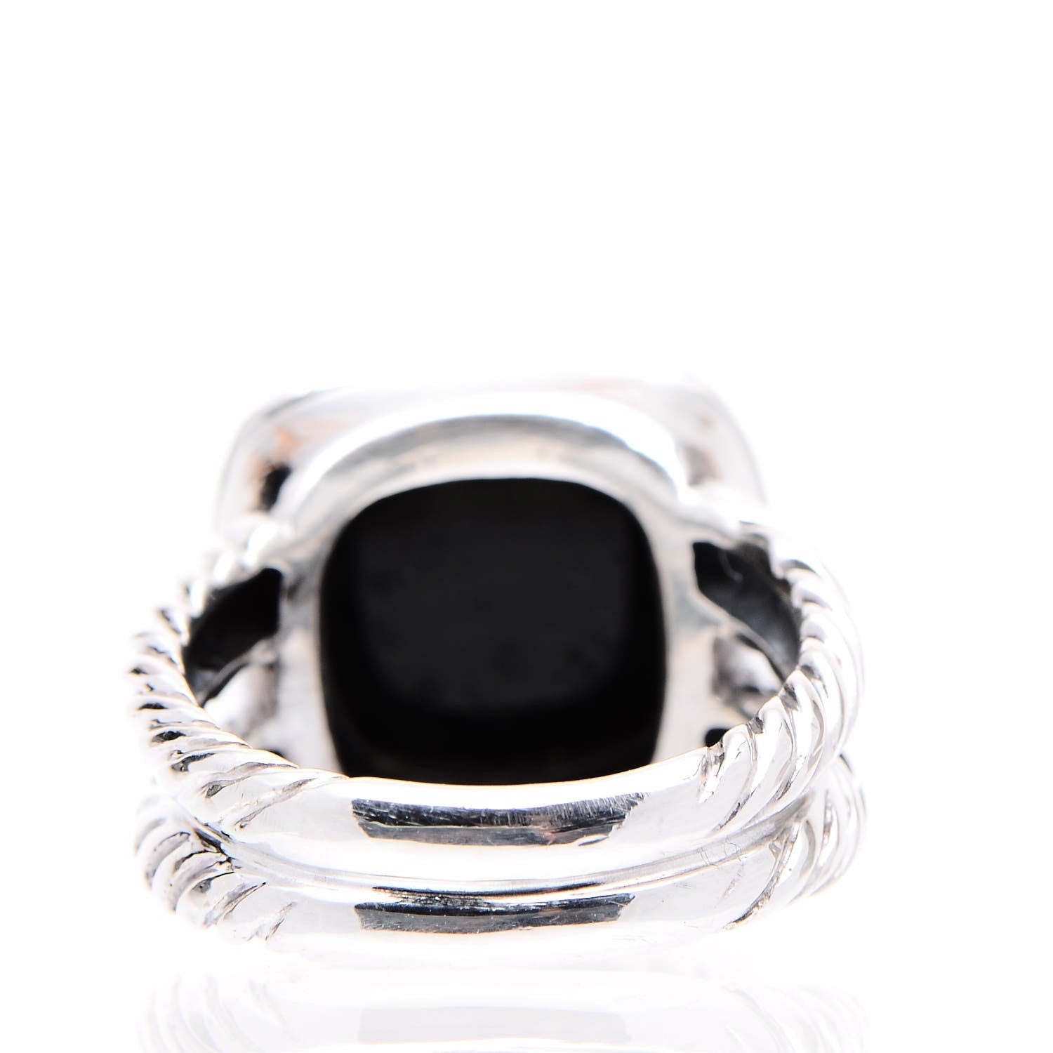 David Yurman Sterling Silver Diamond Black Onyx 11mm Albion Ring 52 6 4 of 6