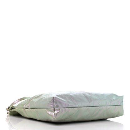 Chanel Iridescent Calfskin Quilted Chanel 22 Blue Green 5 of 10