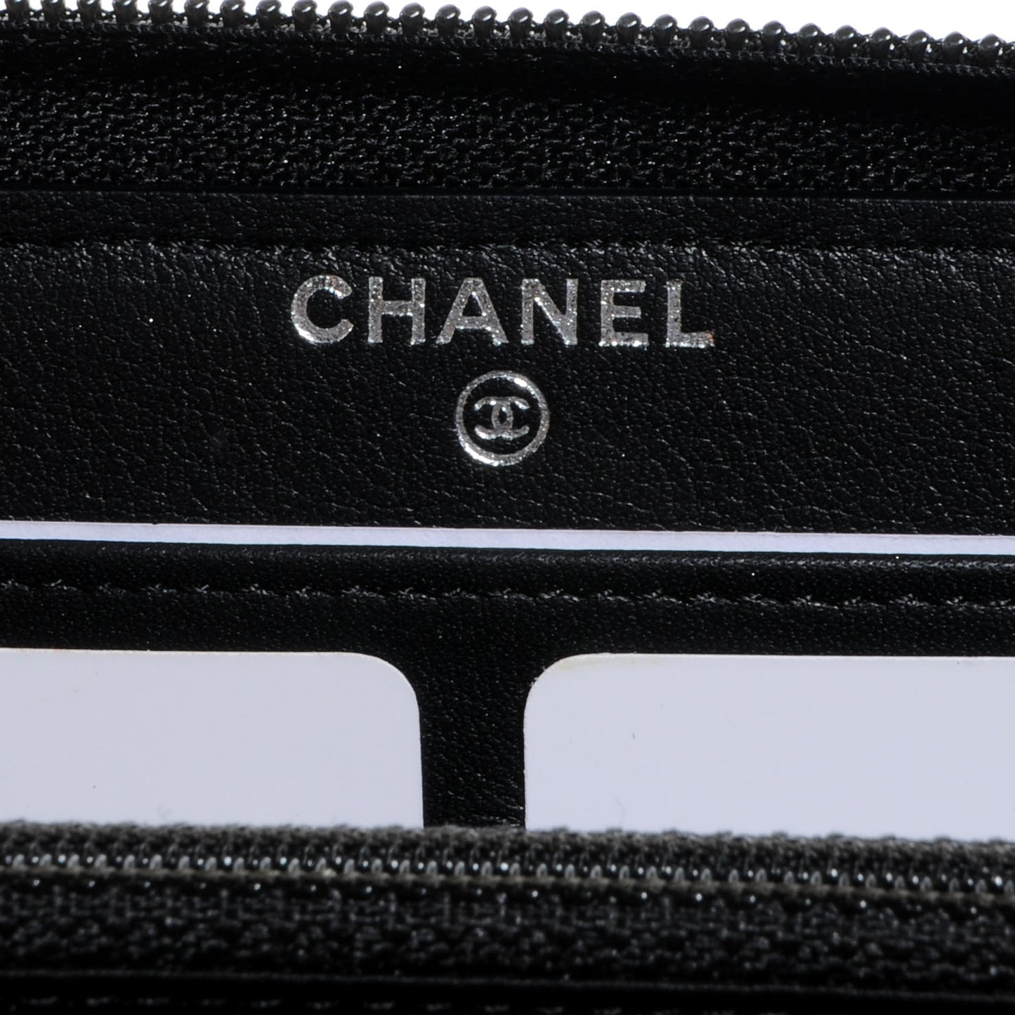 Patent Camellia Embossed Large Gusset Zip Wallet Black