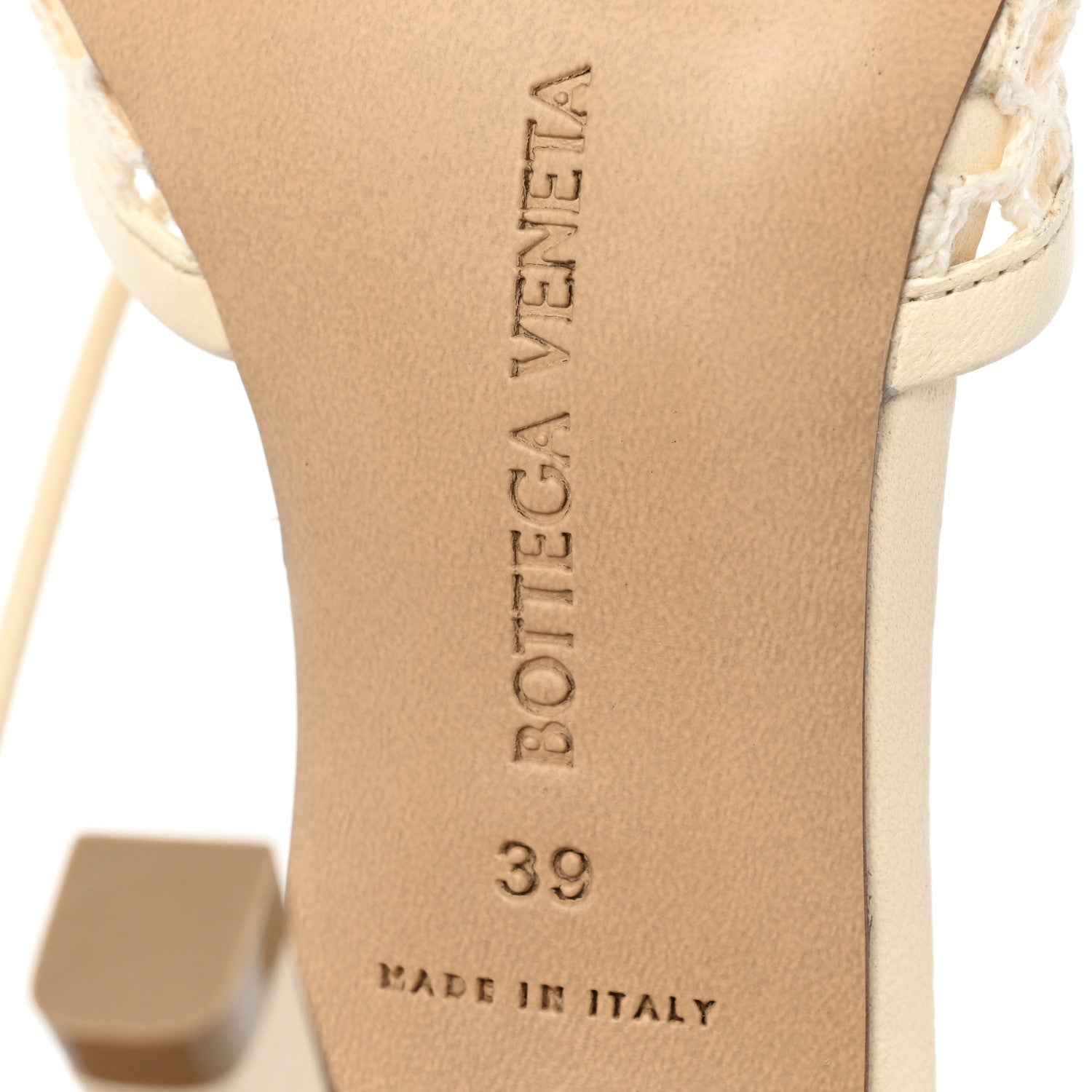 Bottega Veneta Mesh Nappa Stretch Ankle Tie Sandals 39 Toile 6 of 7