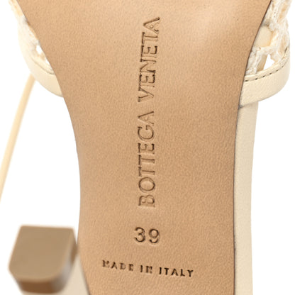 Bottega Veneta Mesh Nappa Stretch Ankle Tie Sandals 39 Toile 6 of 7