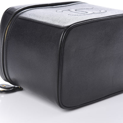 Chanel Caviar CC Vanity Train Case Black 7 of 8