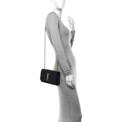 Saint Laurent Calfskin Small Monogram Kate Satchel Black 2 of 10