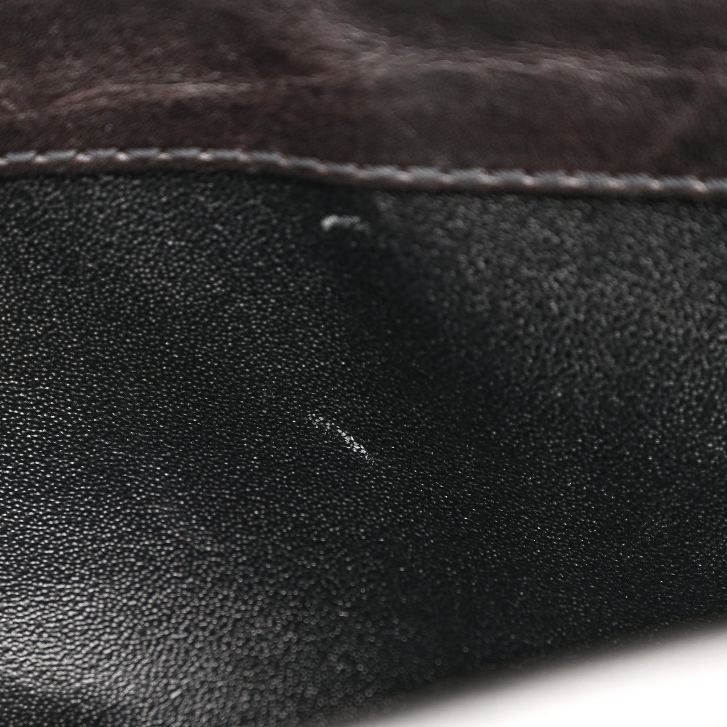 Calfskin Stitched Large Vintage Flap Dark Brown
