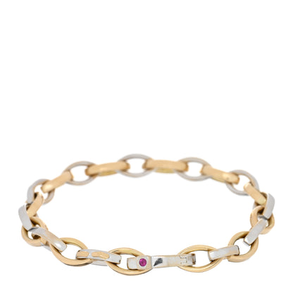 Roberto Coin 18K Yellow White Gold Almond Link Bracelet 2 of 3