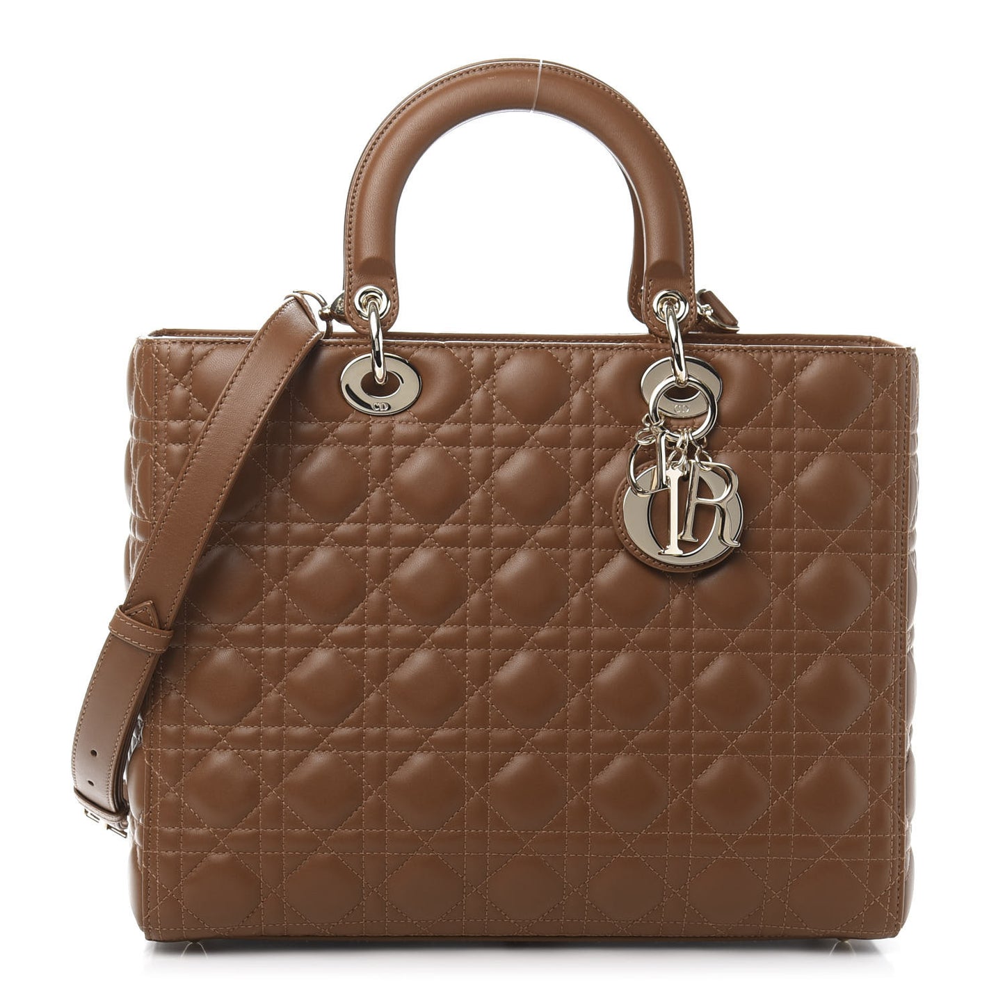 Lambskin Cannage Large Lady Dior Tan