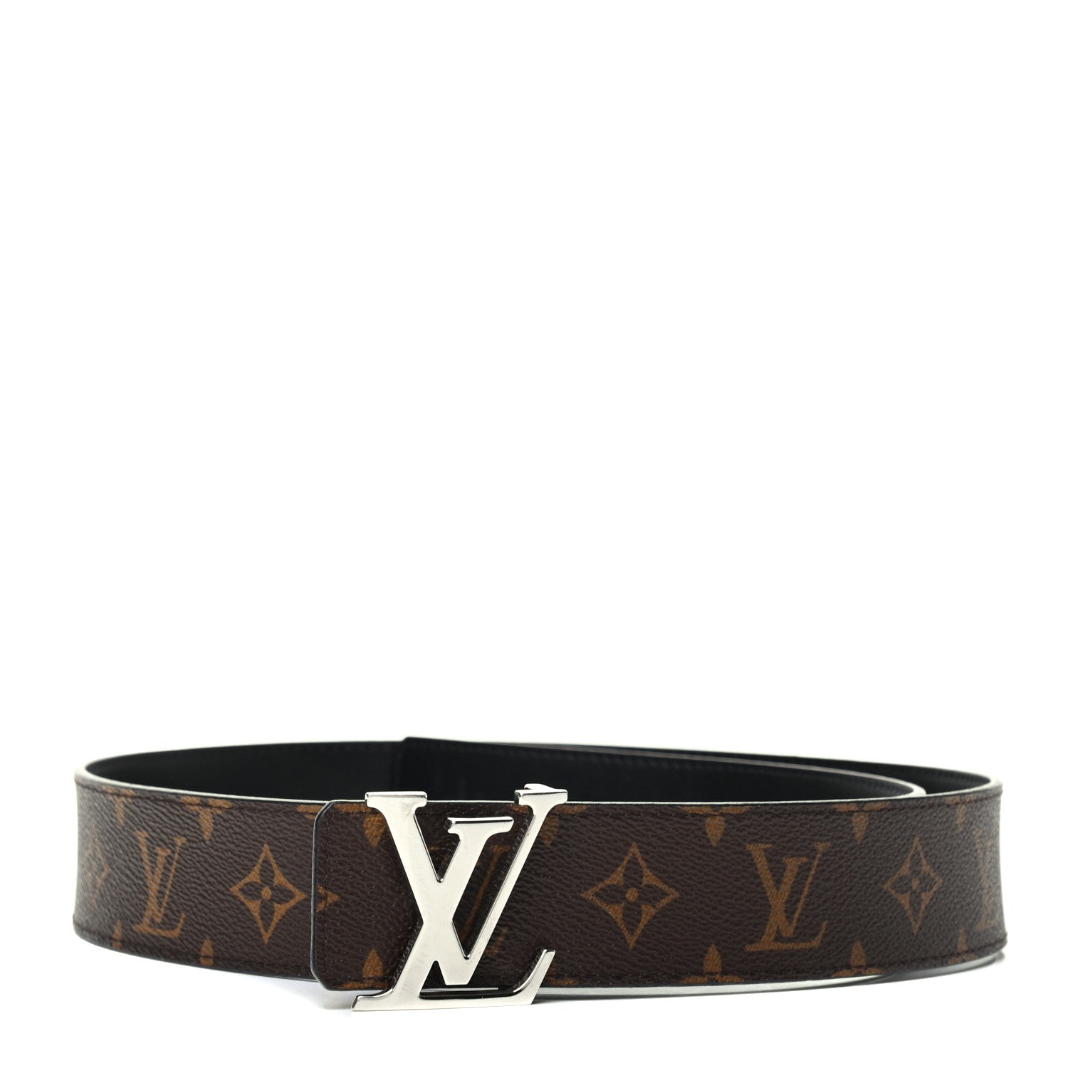 Louis Vuitton Calfskin Monogram 40mm LV Initiales Reversible Belt 85 34 Black 1 of 5