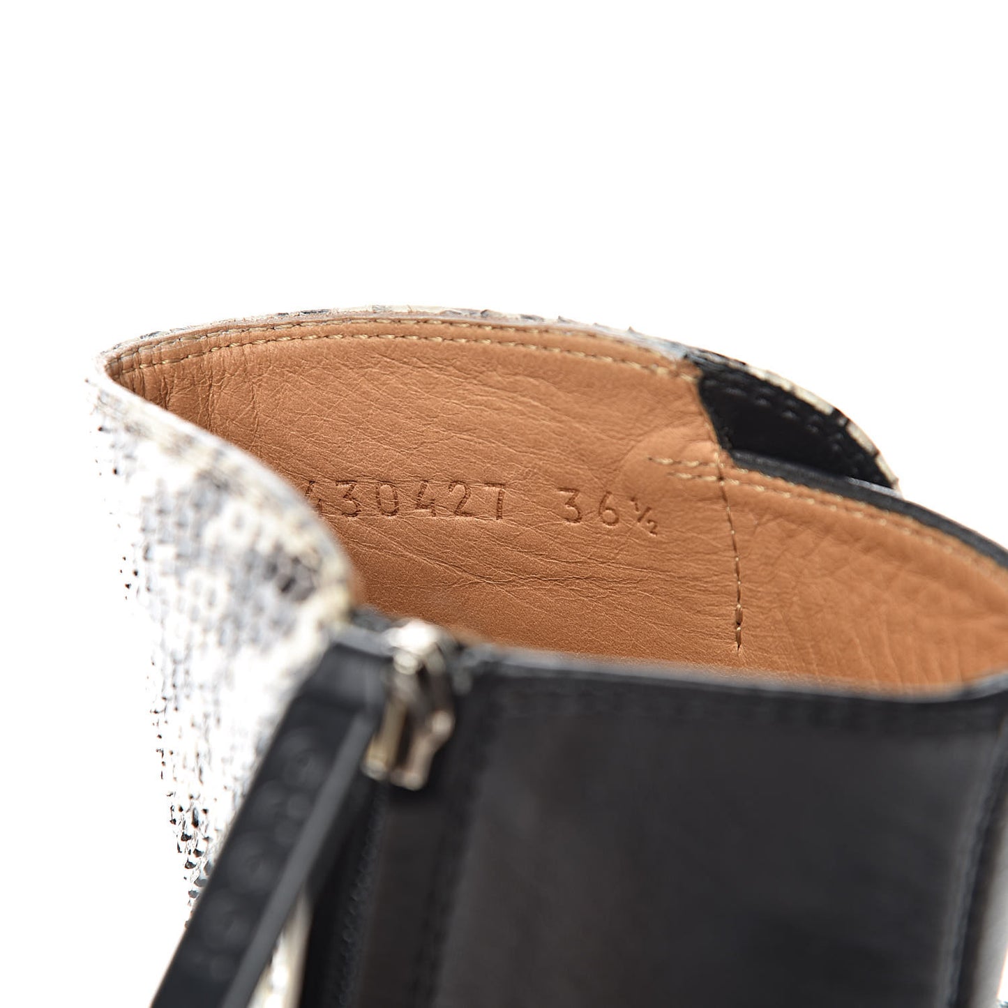 Elaphe Snakeskin Elizabeth Boots 36.5 Roccia Black