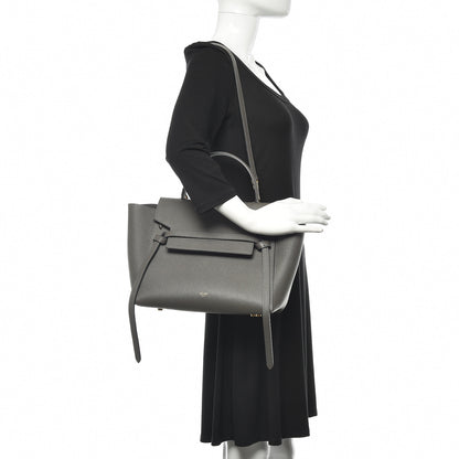 Celine Grained Calfskin Mini Belt Bag Grey 2 of 14