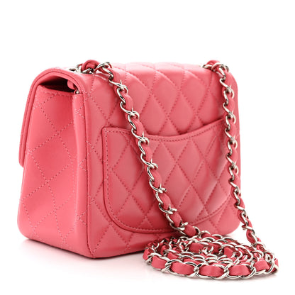 Chanel Lambskin Quilted Mini Square Flap Pink 3 of 11