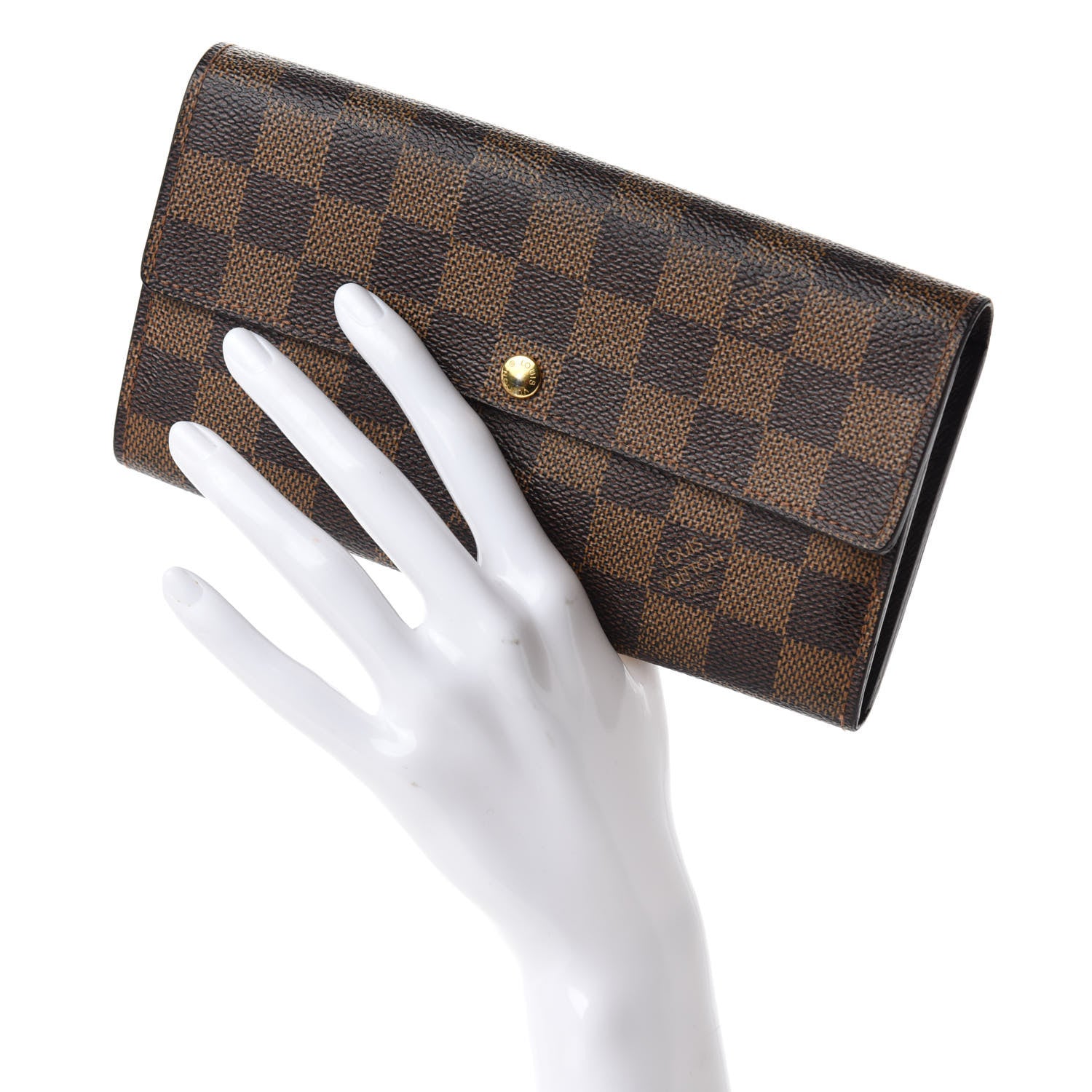 Louis Vuitton Damier Ebene Sarah Wallet 2 of 8