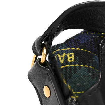 Balenciaga Wool Plaid Diagonal Allover Logo Matelasse XS Souvenir Belt Bag Green Blue Yellow 14 of 15