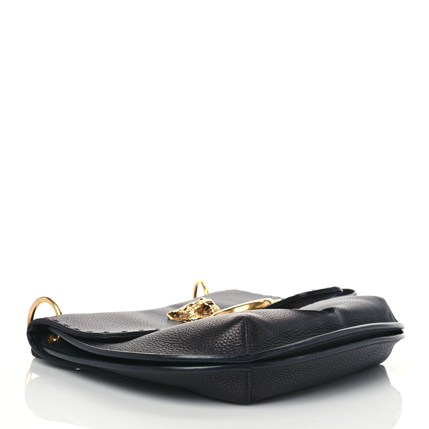 Cellarius Calfskin Feline GG Marmont Flap Shoulder Bag Black