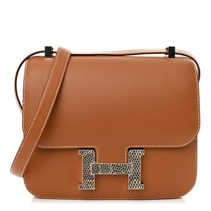 Hermes Grained Monsieur Lizard Constance 24 Gold Ombre 1 of 11