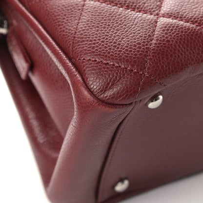 Chanel Caviar Quilted Timeless CC Soft Tote Dark Red 5 of 7