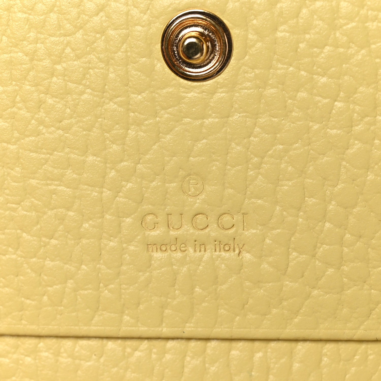 Gucci Dollar Calfskin Bi- Color GG Marmont Card Case Oatmeal Banana 6 of 8