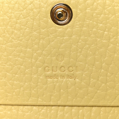 Gucci Dollar Calfskin Bi- Color GG Marmont Card Case Oatmeal Banana 6 of 8