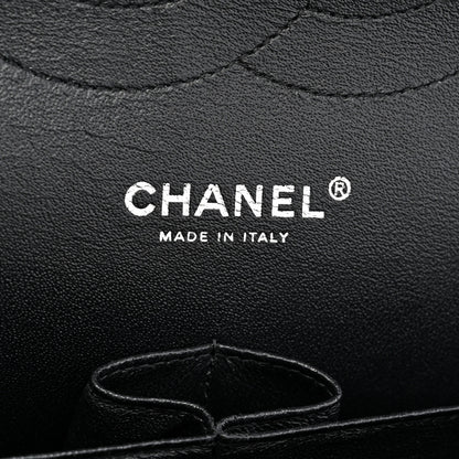 Chanel Shiny Distressed Calfskin Quilted Jumbo Double Flap So Black 6 of 10