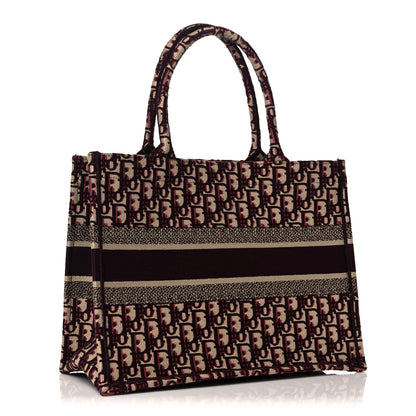 Christian Dior Oblique Medium Book Tote Burgundy Multicolor 3 of 9