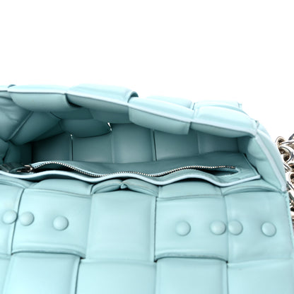 Bottega Veneta Lambskin Maxi Intreccio Padded Chain Cassette Crossbody Bag Spearmint 5 of 11