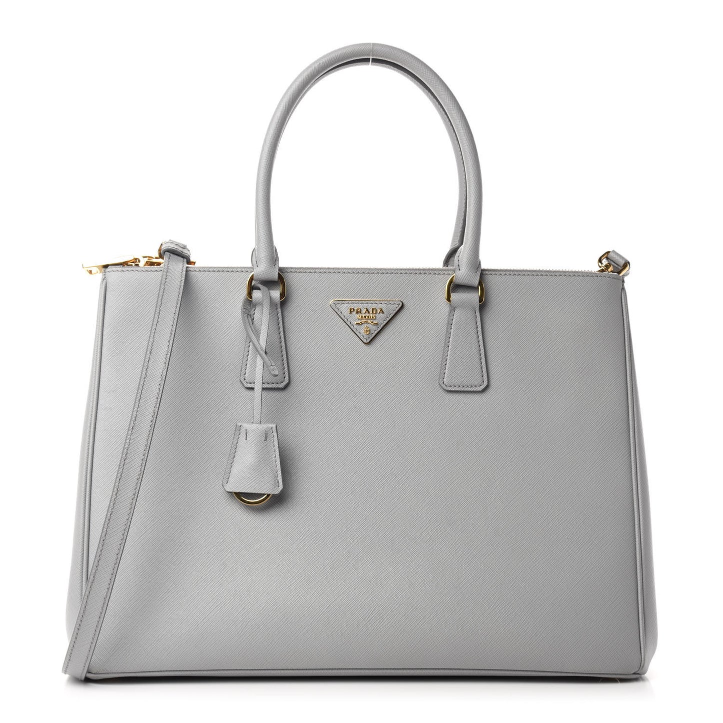 Saffiano Large Galleria Double Zip Tote Granito